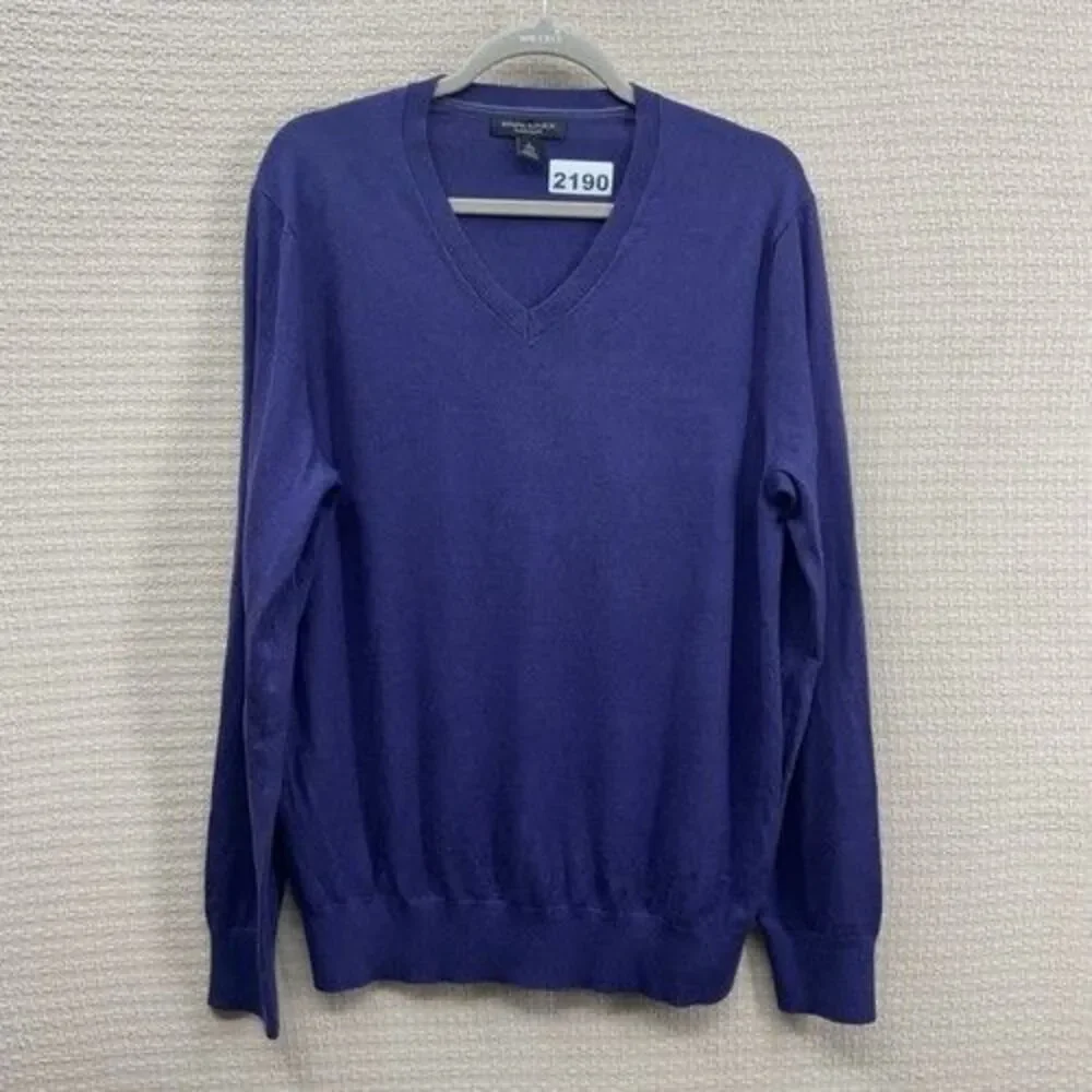 NWOT Banana Republic Luxury Blend Silk/Cotton/Cashmere V-Neck Sweater Men Size L